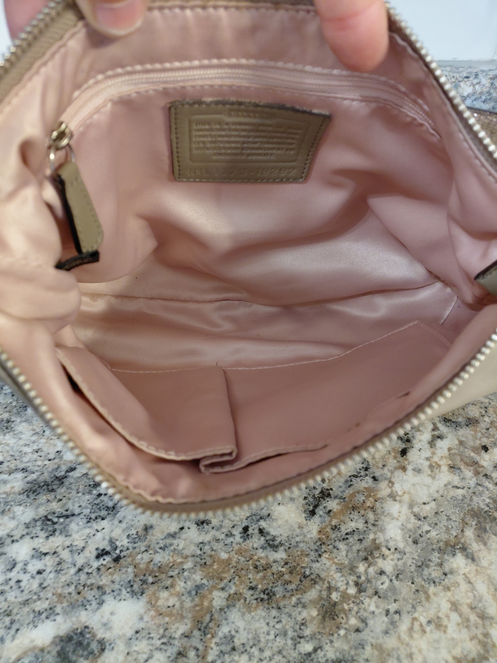 Coach Small Gray Kristin Hobo Leather Purse Handbag 19292 - Picture 7 of 10